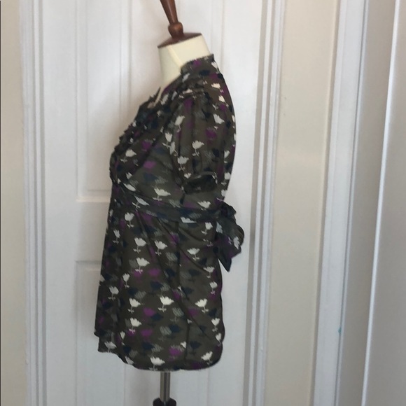 Zara Collection Floral Print Blouse Top - Picture 5 of 7